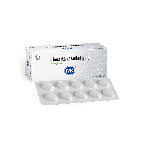 Amlodipino+Irbesartan Mk 5Mg/150Mg X 30 Tabletas