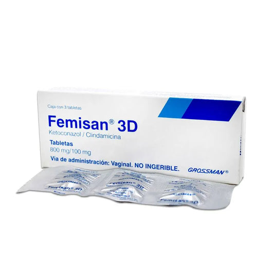 Femisan 3D 800Mg/100Mg X3 Tabletas Vaginales