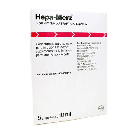 Hepa-Merz 5Mg X 5 Ampollas De 10Ml