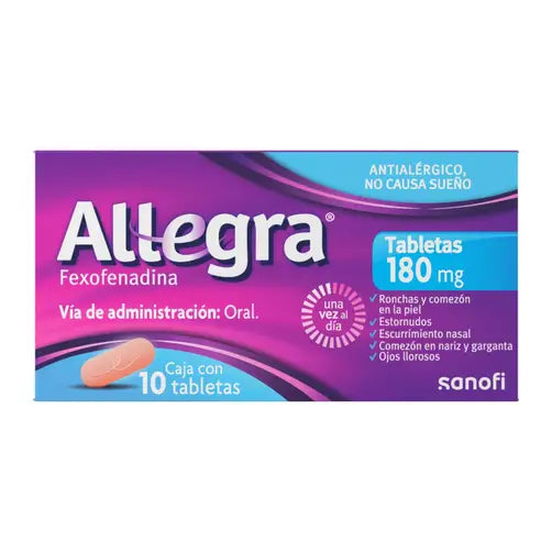 Allegra 180Mg X 10 Comprimidos