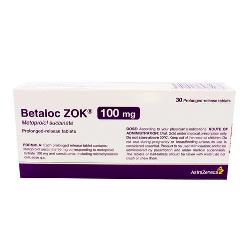 Betaloc Zok 100 Mg X 30 Comprimidos