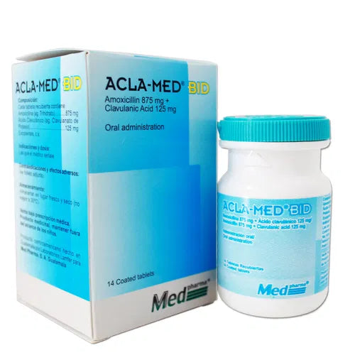 Acla-Med Bid 875Mg/125Mg X 14 Tabletas