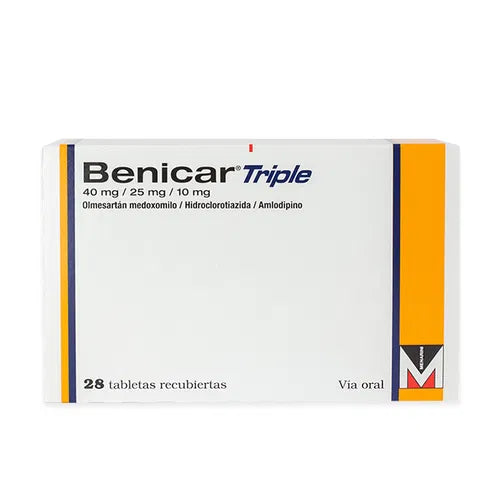 Benicar Triple 40Mg/25Mg/10Mg X 28 Comprimidos
