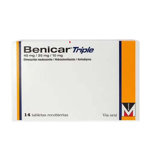 Benicar Triple 40Mg/25Mg/10Mg X 14 Comprimidos