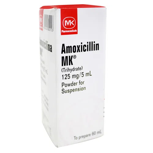 AMOXICILINA MK SUSPENSION 125MG/5ML FRASCO X 60ML