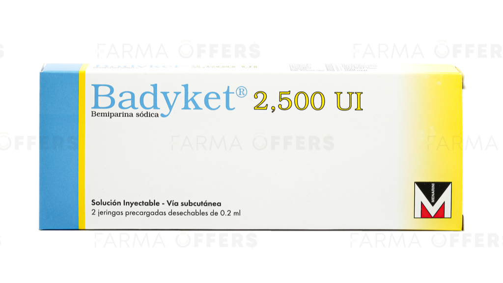 Badyket 2500U.I. X 2 Jeringas Prellenadas De 0.2Ml