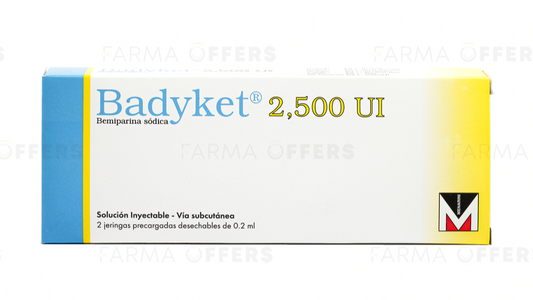 Badyket 2500U.I. X 2 Jeringas Prellenadas De 0.2Ml