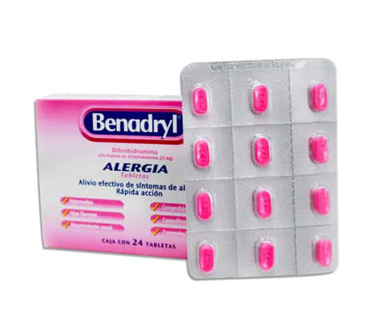 Benadryl Alergia 25Mg X 24 Tabletas