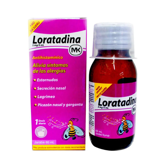 Loratadina 5Mg/5Ml Mk Frasco X 60Ml