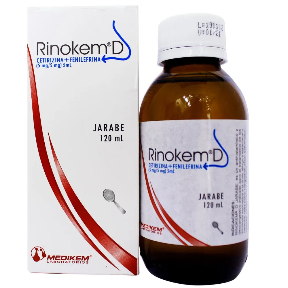 Rinokem-D 5Mg/5Mg Jarabe Frasco X 120Ml