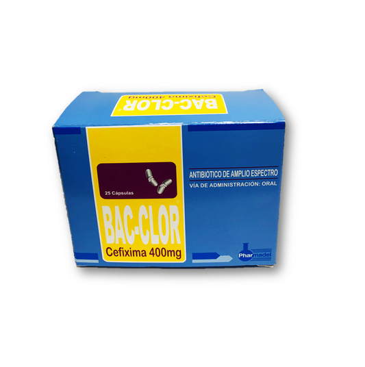 Bac-Clor 400Mg X 25 Capsulas