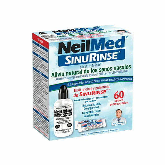 Sinus Rinse Adulto Kit De Enjuague Nasal 60 Sobres