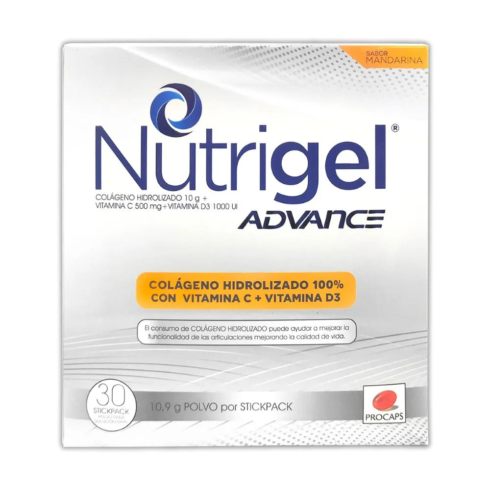 Nutrigel Advance Sabor Mandarina X 30 Sobres
