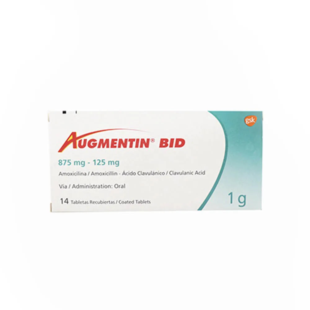 Augmentin Bid 1Gr X 14 Tabletas
